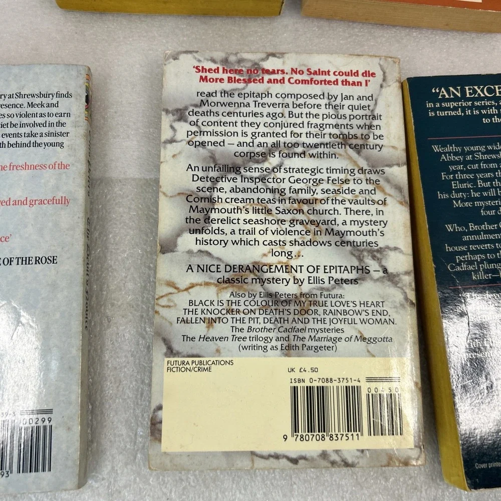 Ellis Peters 5 Book Paperback Lot The Rose, The Evil Novice, More, Read